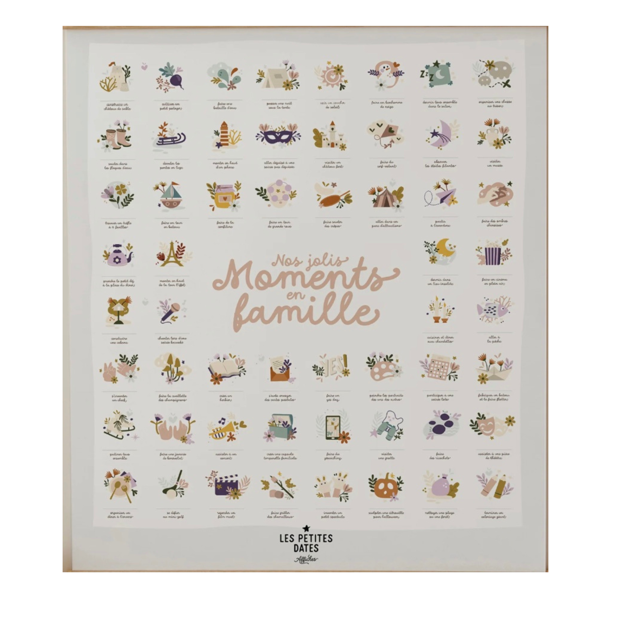 Affiche à dater « Nos jolis moments en famille »
