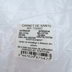 Protège carnet de santé bébé gris à pois en relief