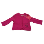 Gilet bébé fille fuchsia avec motif coccinelle - 6 mois