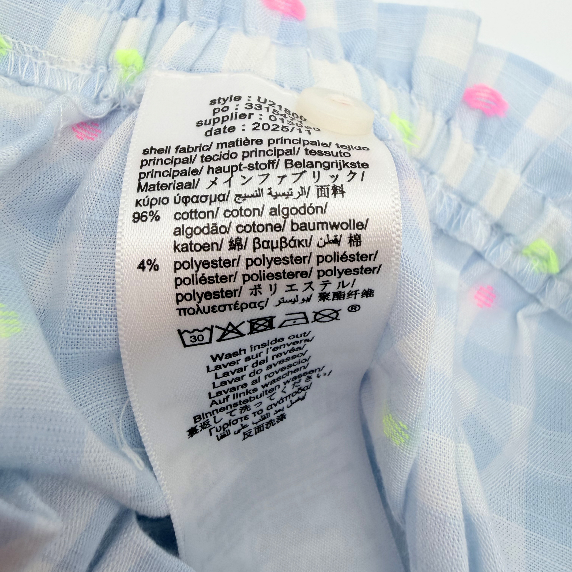 Ensemble blouse et bloomer à carreaux – 18 mois