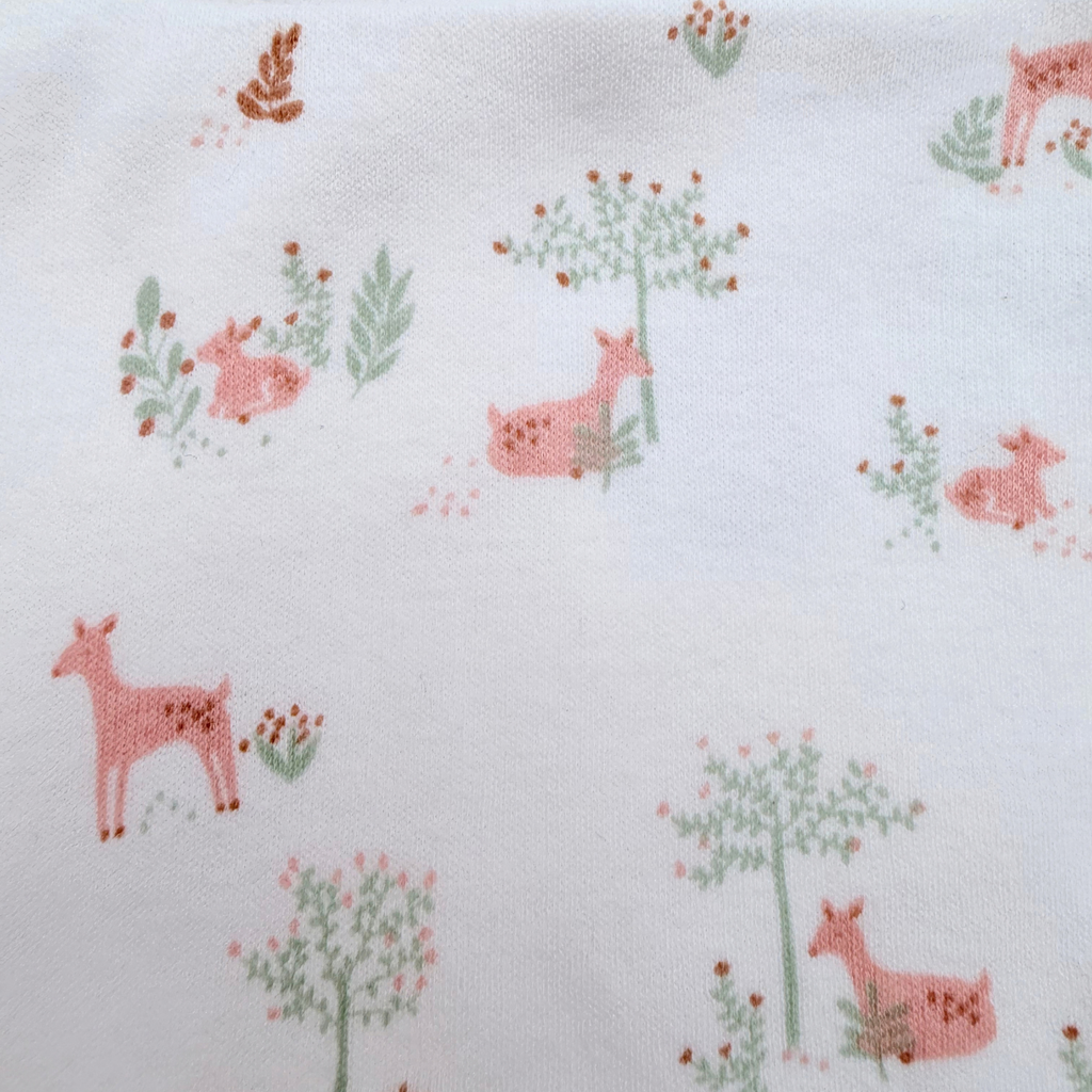 Ensemble bébé écru imprimé forêt avec col volanté - 1 mois