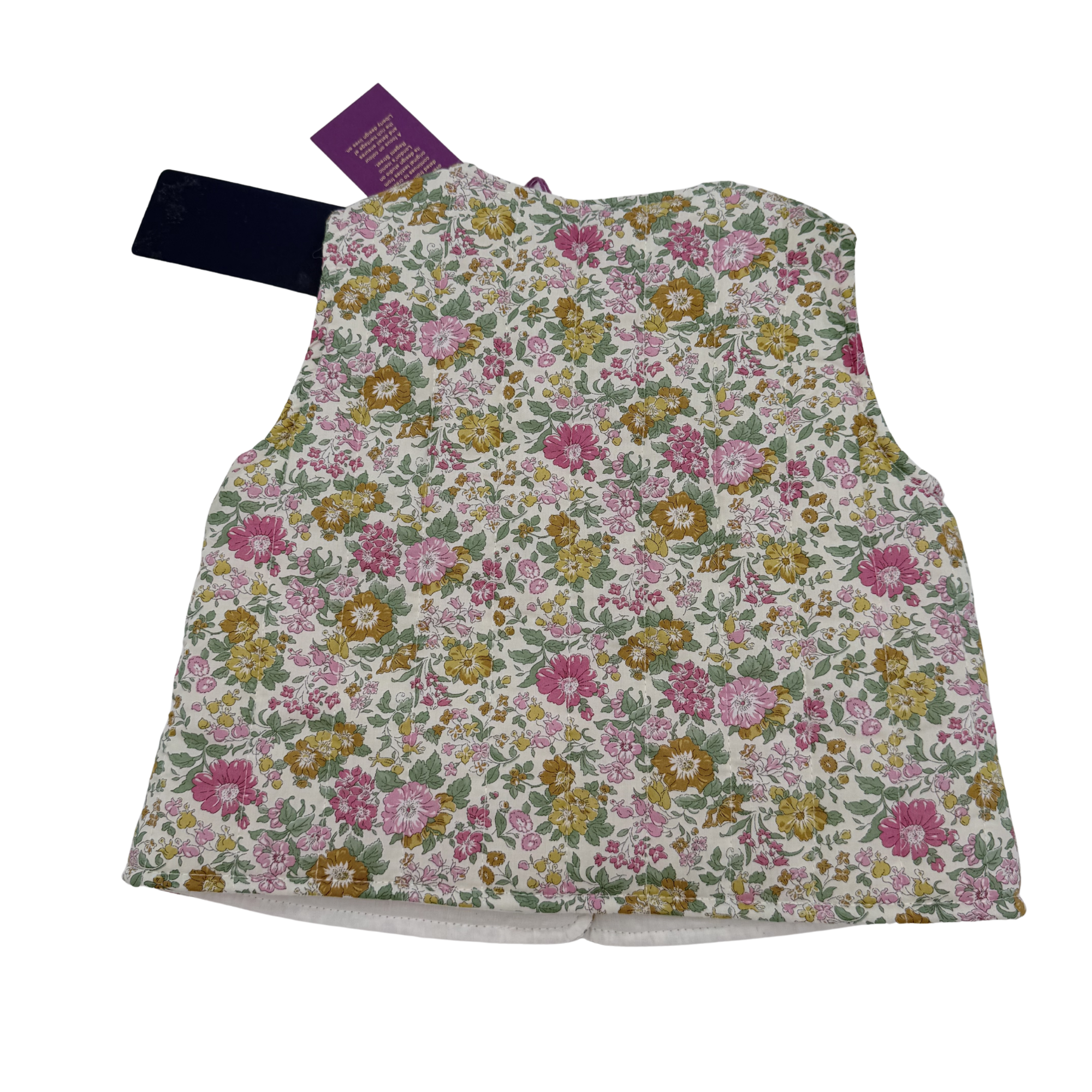 Gilet fleuri liberty sans manches — 6 mois
