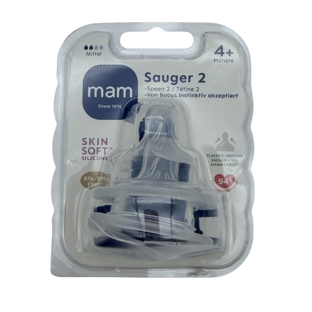 Tétines silicone débit moyen 4 mois+