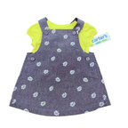 Ensemble robe fleurie et t-shirt jaune — 0-3 mois