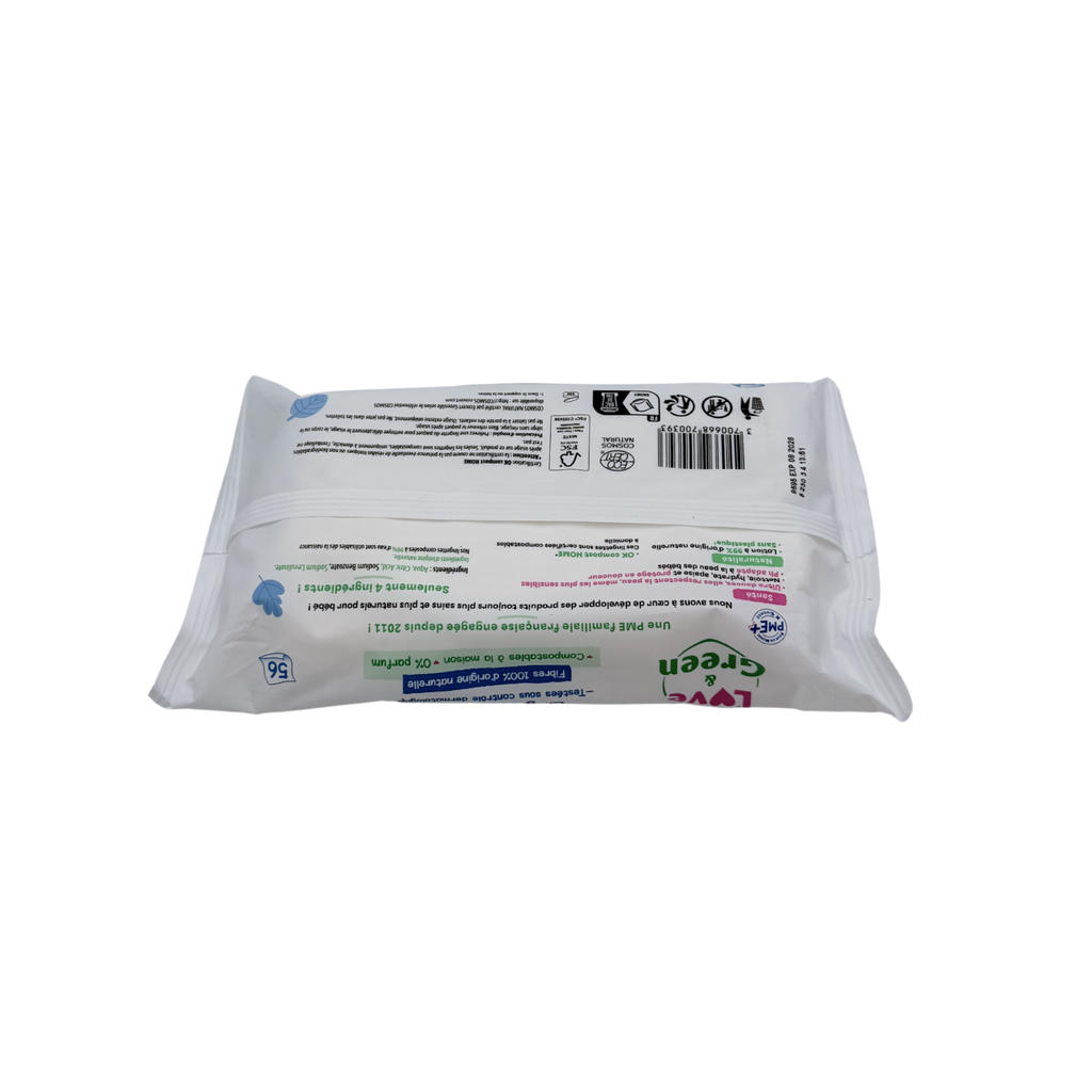 Paquet de 56 lingettes à l'eau