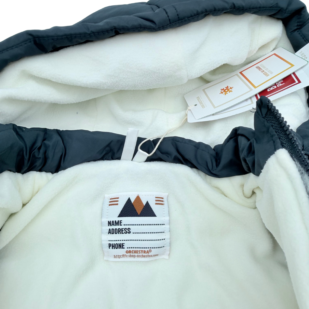 Combinaison pilote bébé matelassée bleu marine - 12 mois