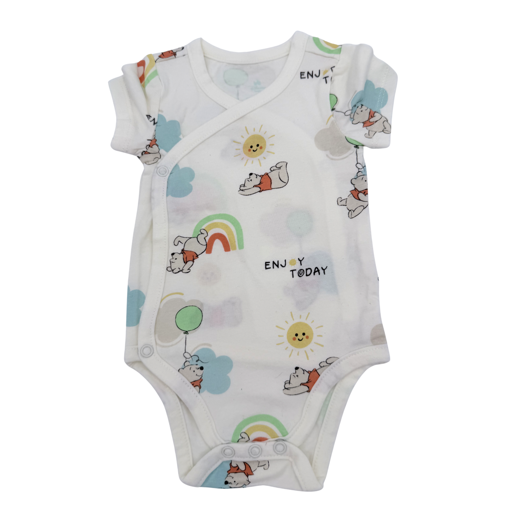 Lot de 3 bodies bébé bleu Winnie — 1 mois