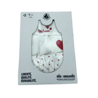 Lot de 3 bodies à bretelles cœurs — 6 mois
