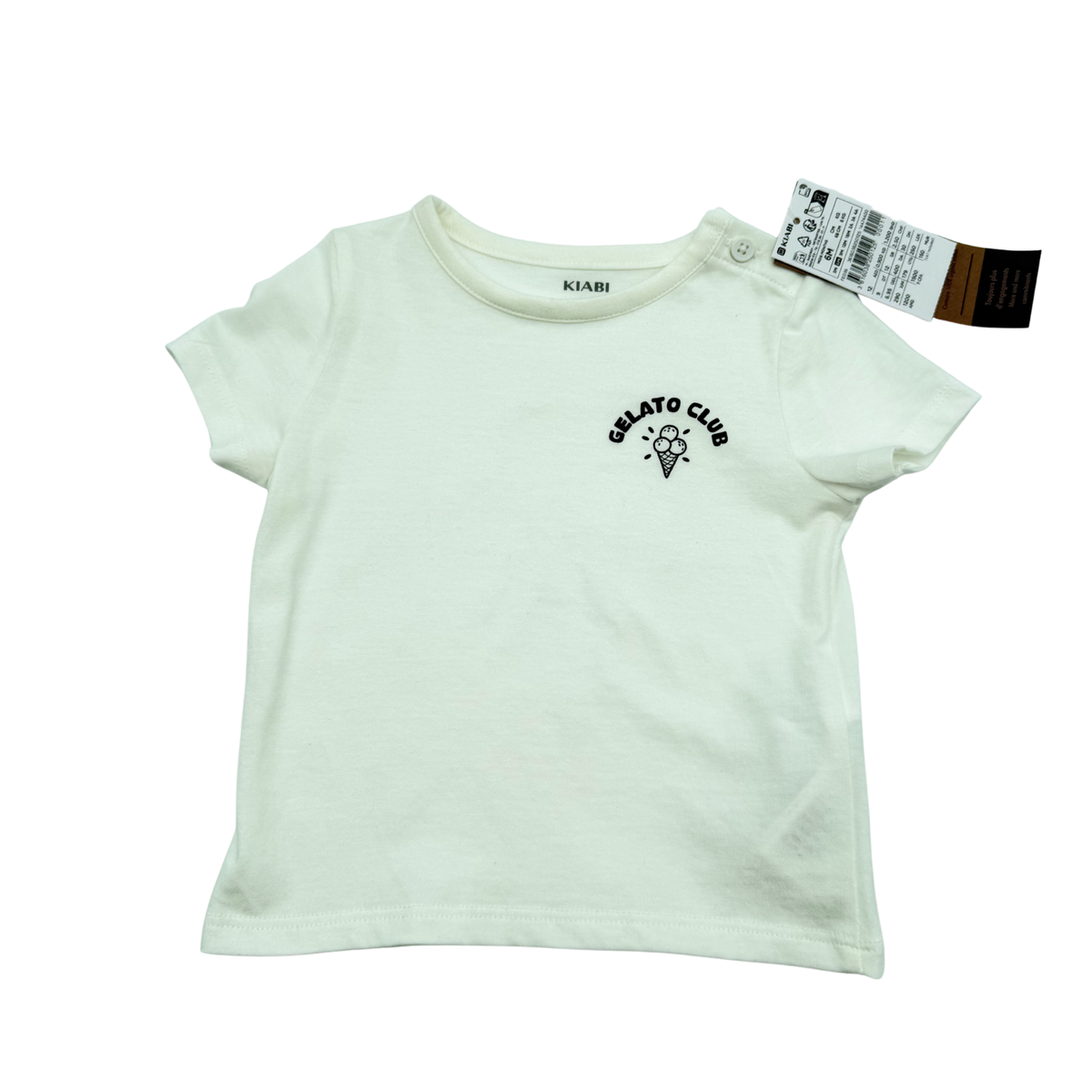 T-shirt bébé « Gelato Club » écru - 6 mois