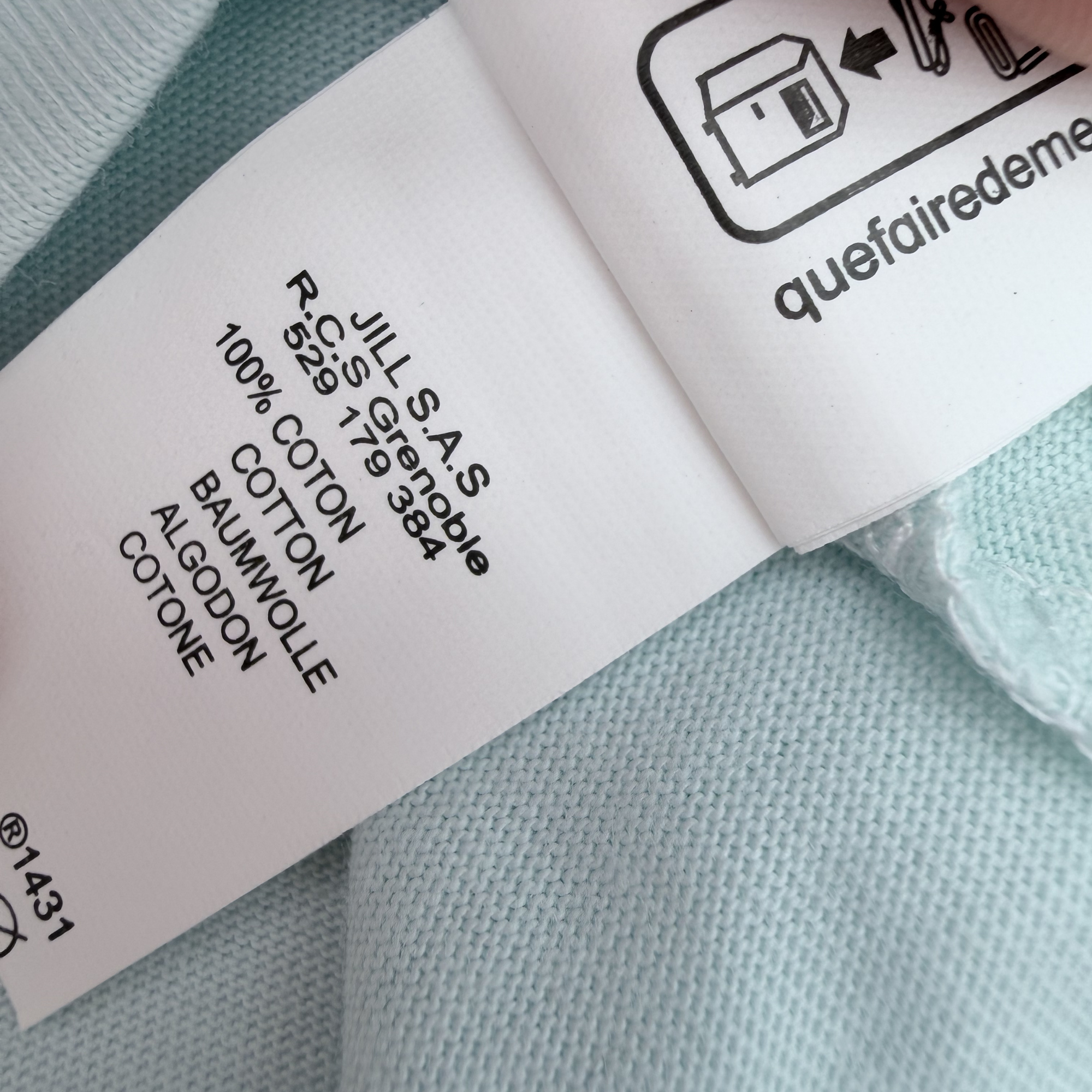 T-shirt bleu ciel “Born to be Trendy” — 6 mois
