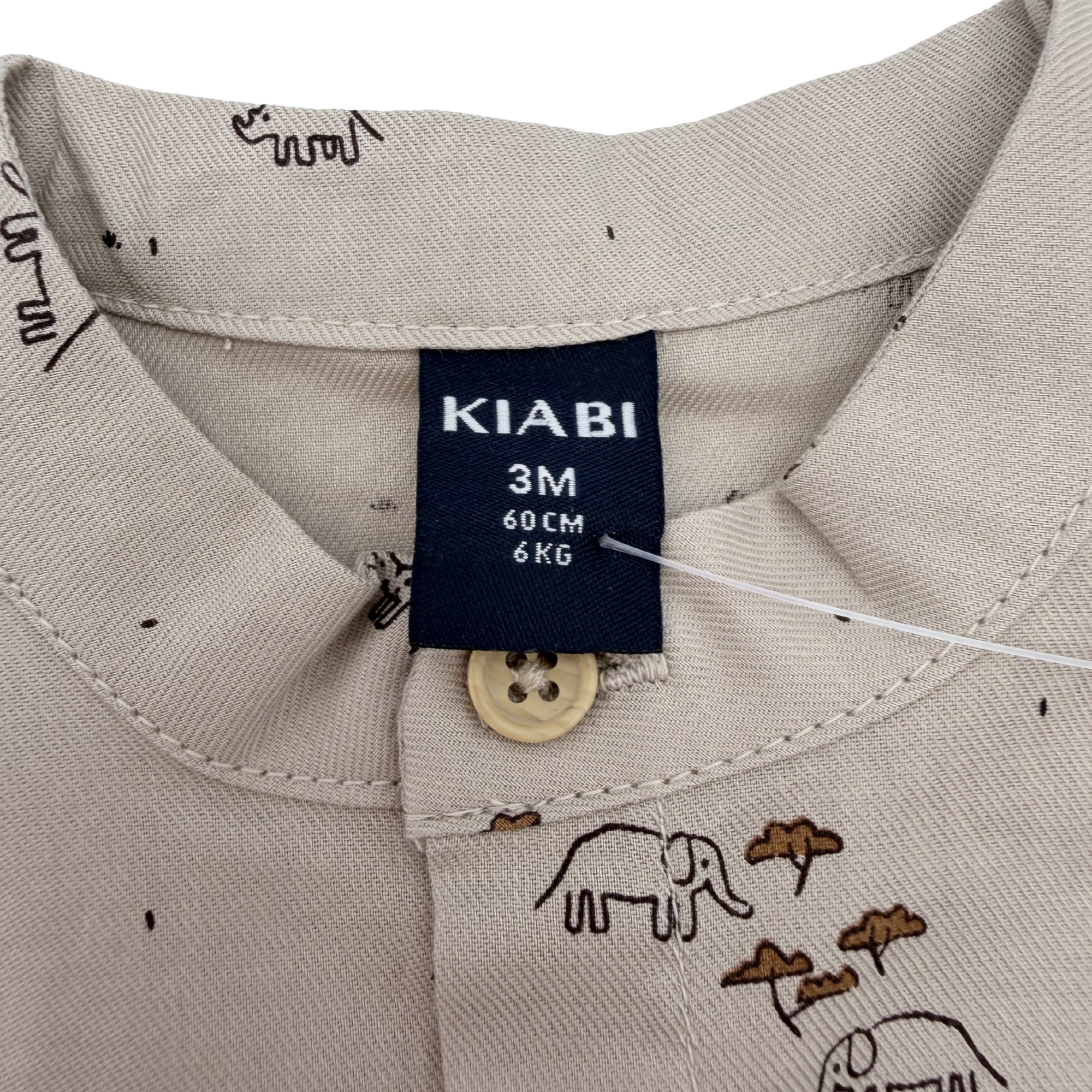Chemise bébé imprimé safari — 3 mois
