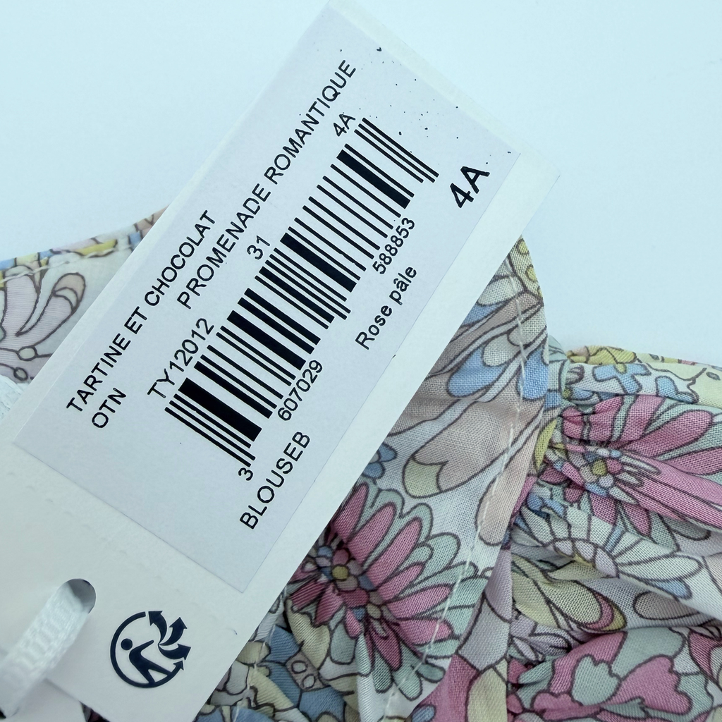 Blouse liberty pastel — 4 ans