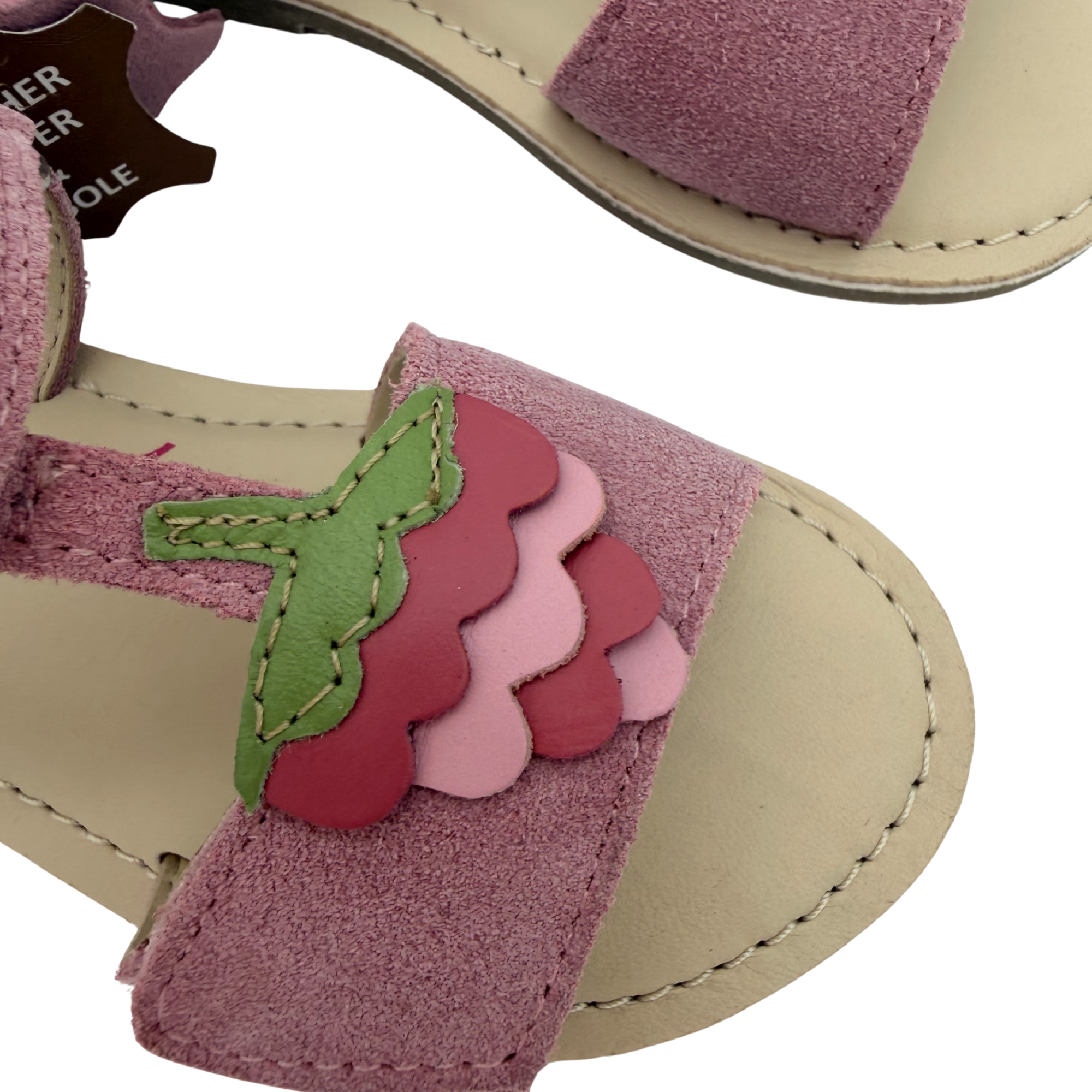 Sandales roses motif fraise — 25