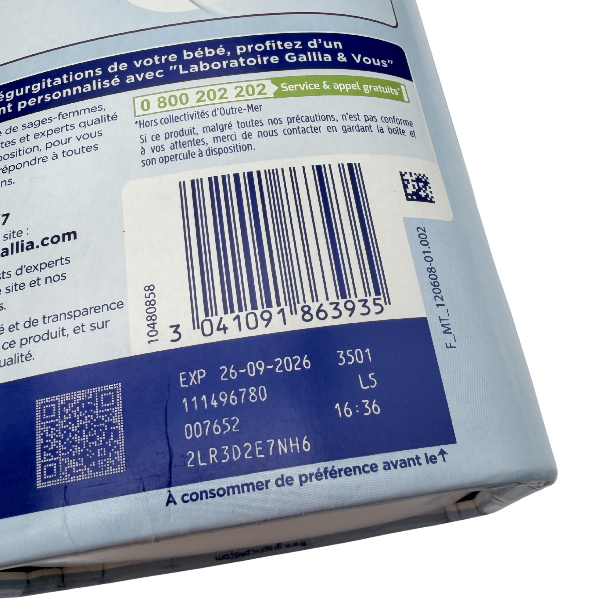 Lait AR amidon anti-régurgitations — 800 g