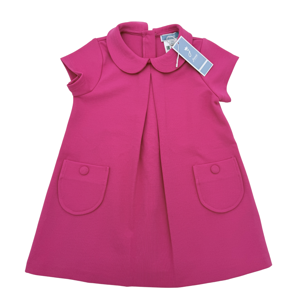 Robe fuchsia à col Claudine — 24 mois