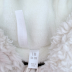 Veste bébé en sherpa à capuche écru - 1 mois