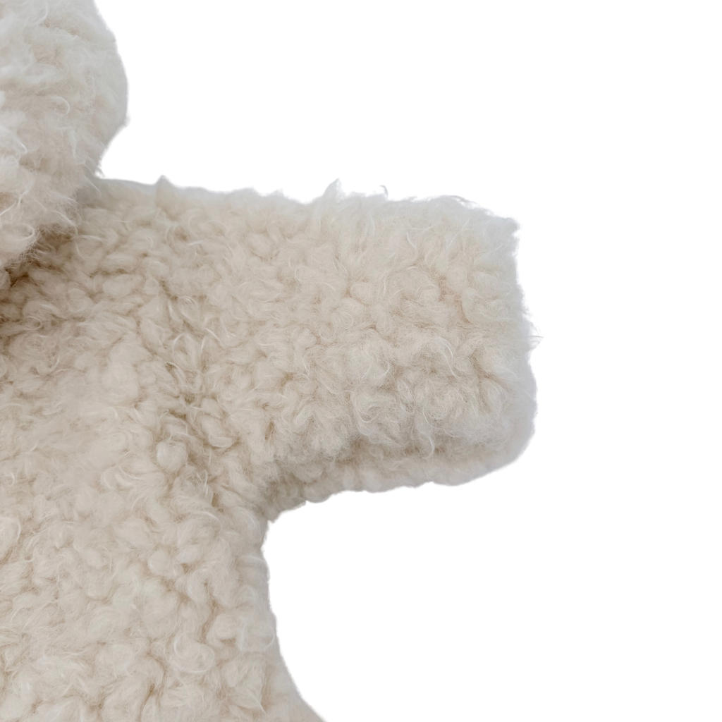 Combinaison pilote bébé écrue en sherpa à capuche - 1 mois