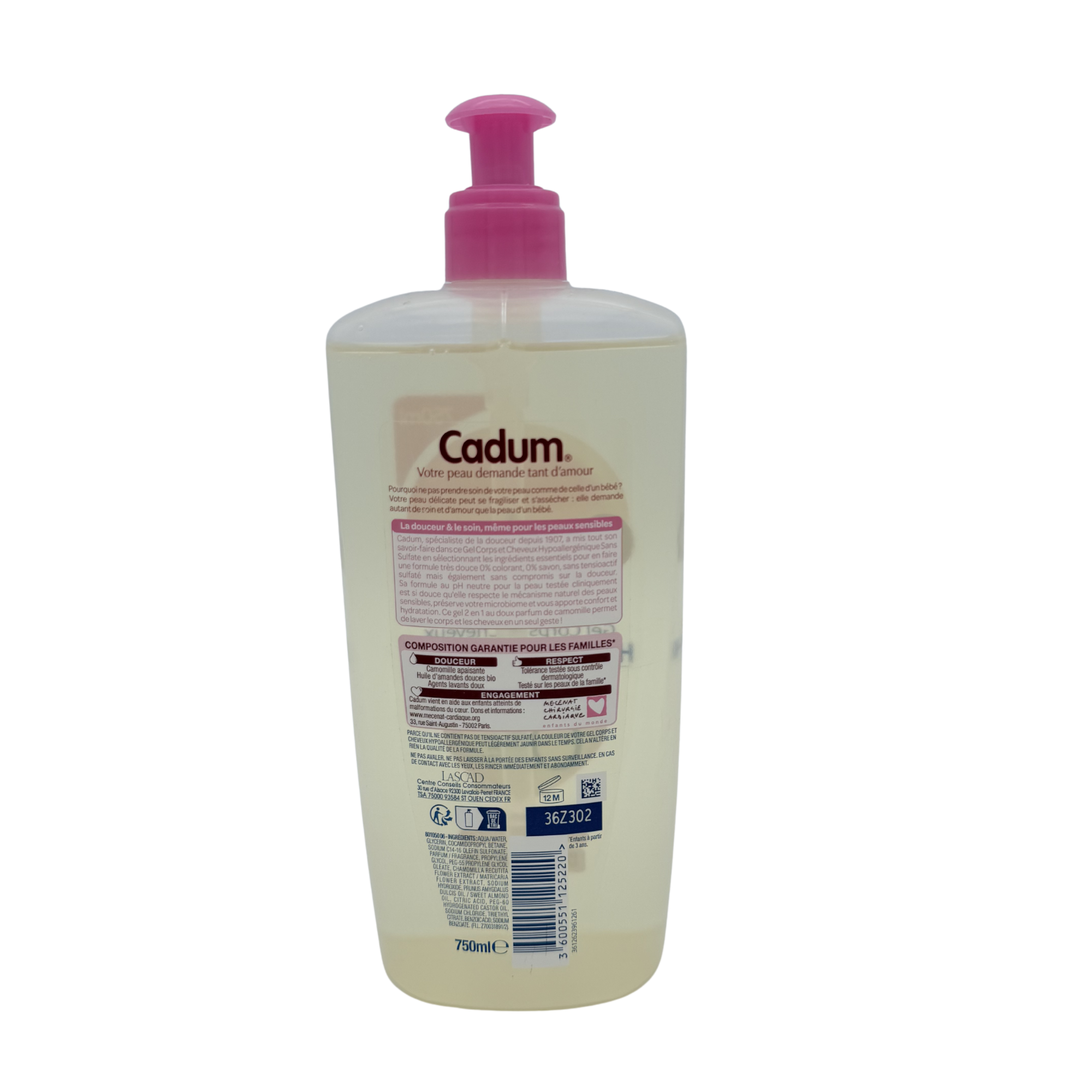 Gel corps et cheveux hypoallergénique — 750 ml