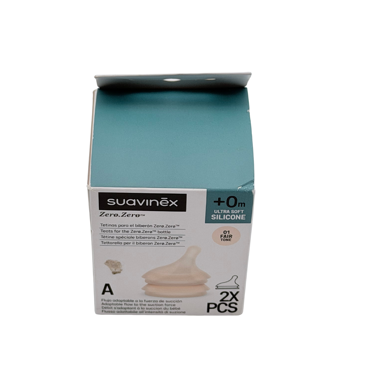 Lot de 2 tétines en silicone débit adaptable - dès la naissance
