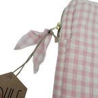 Pochette matelassée vichy rose — Taille L