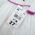 Robe blanche à volants brodés — 24 mois