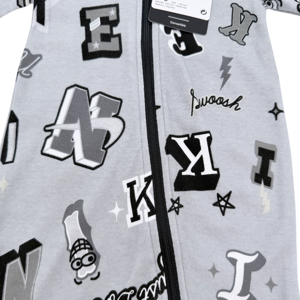 Pyjama gris imprimé graphique — 6 mois