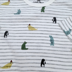 Lot de 2 t-shirts à manches longues motifs animaux - 3 mois