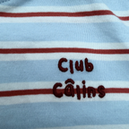 T-shirt rayé « Club Câlins » – 6 mois