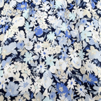Robe à fleurs bleues à volants — 3-4 ans