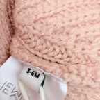 Bonnet rose en laine avec petites oreilles - 3-6 mois