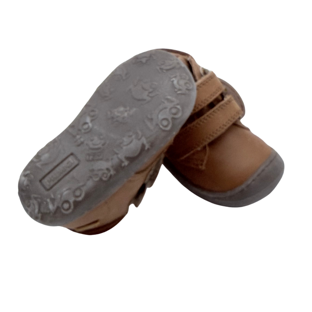 Bottines camel à double scrath - 18