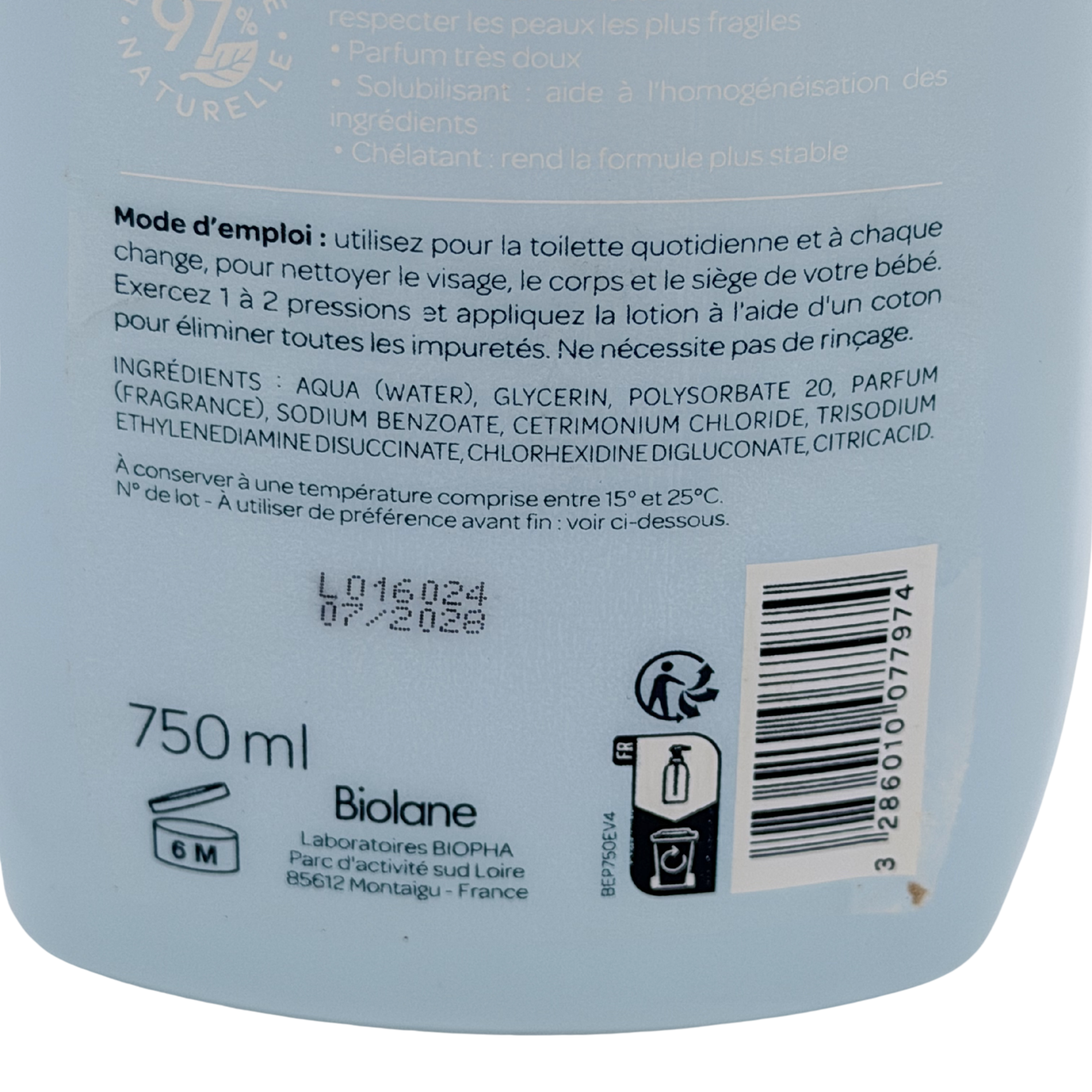 Eau pure H2O — 750 ml