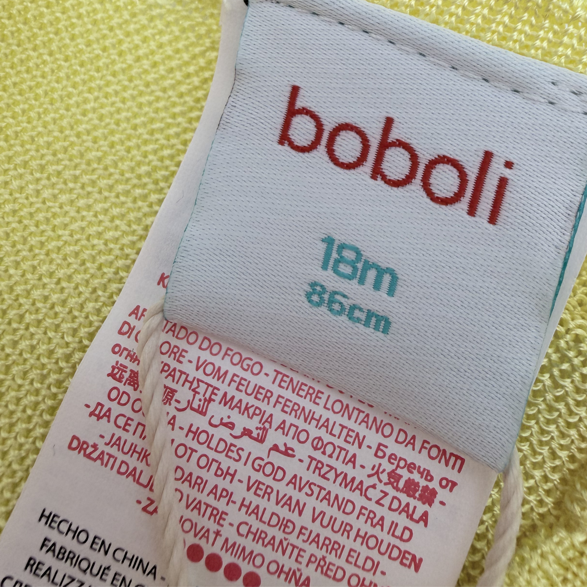 Boléro maille jaune — 18 mois