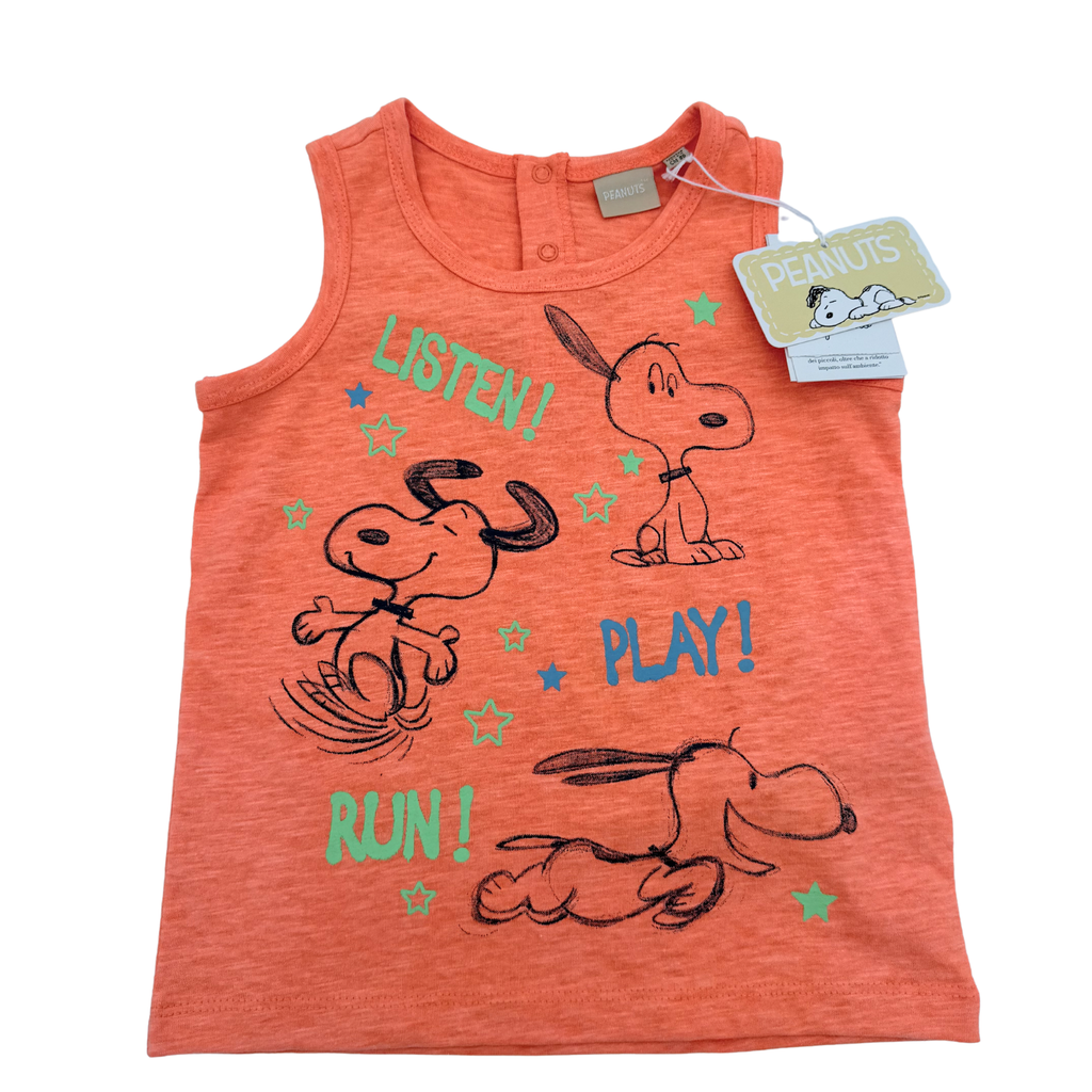 Débardeur orange Snoopy — 18-24mois