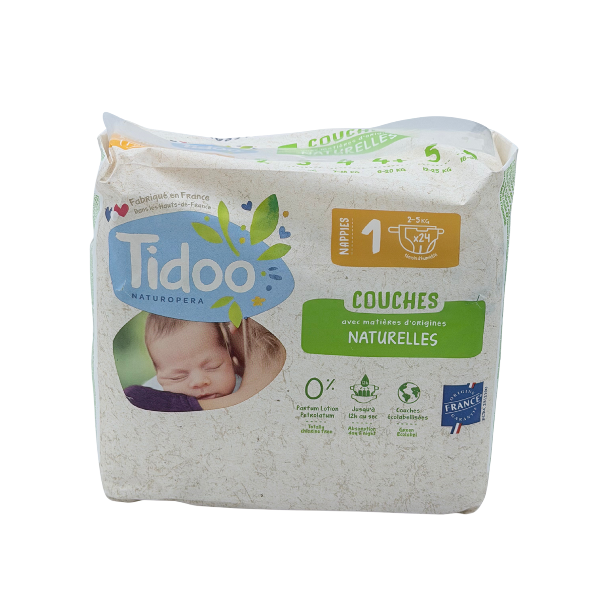 Couches bébé taille 1 – 2 à 5 kg – 24 pièces