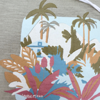 T-shirt kaki imprimé tropical — 18 mois