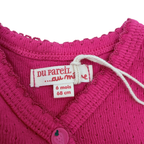 Gilet bébé fille fuchsia avec motif coccinelle - 6 mois