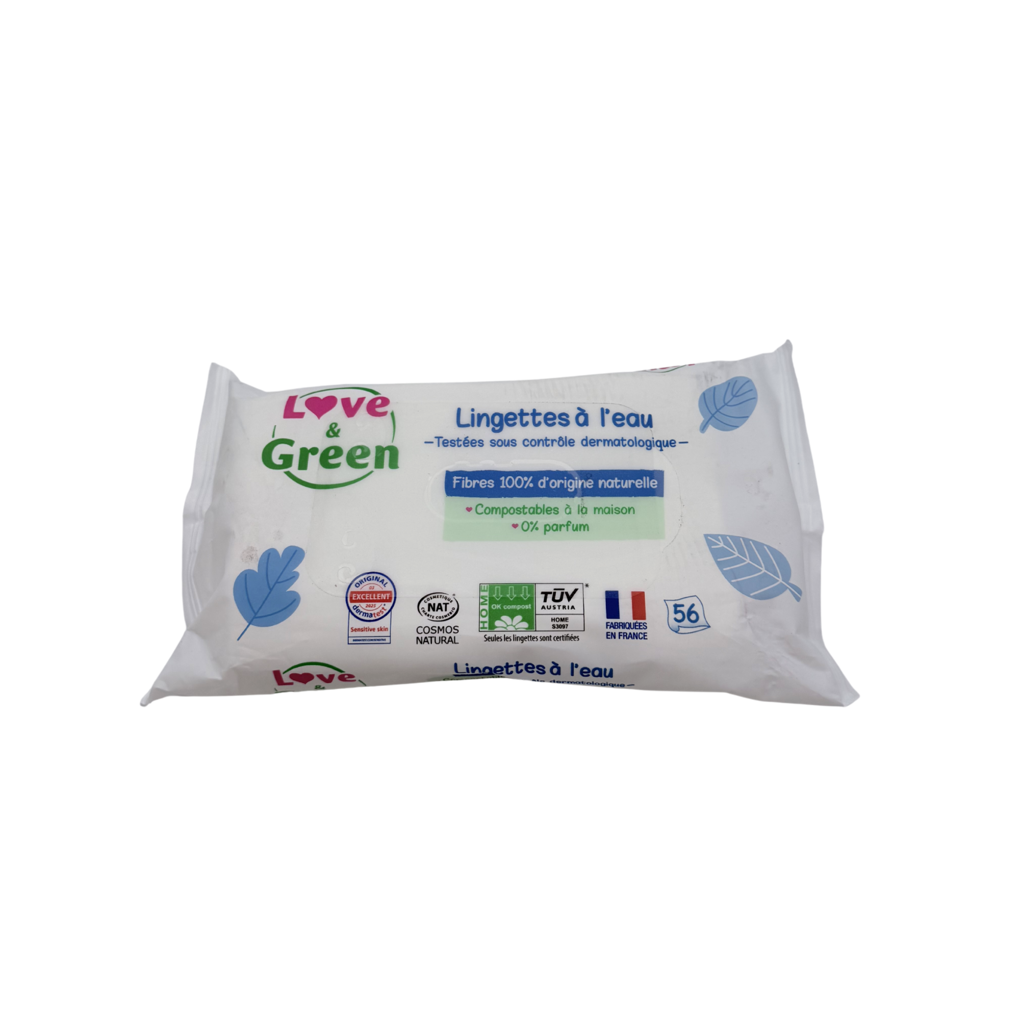 Paquet de 56 lingettes à l'eau