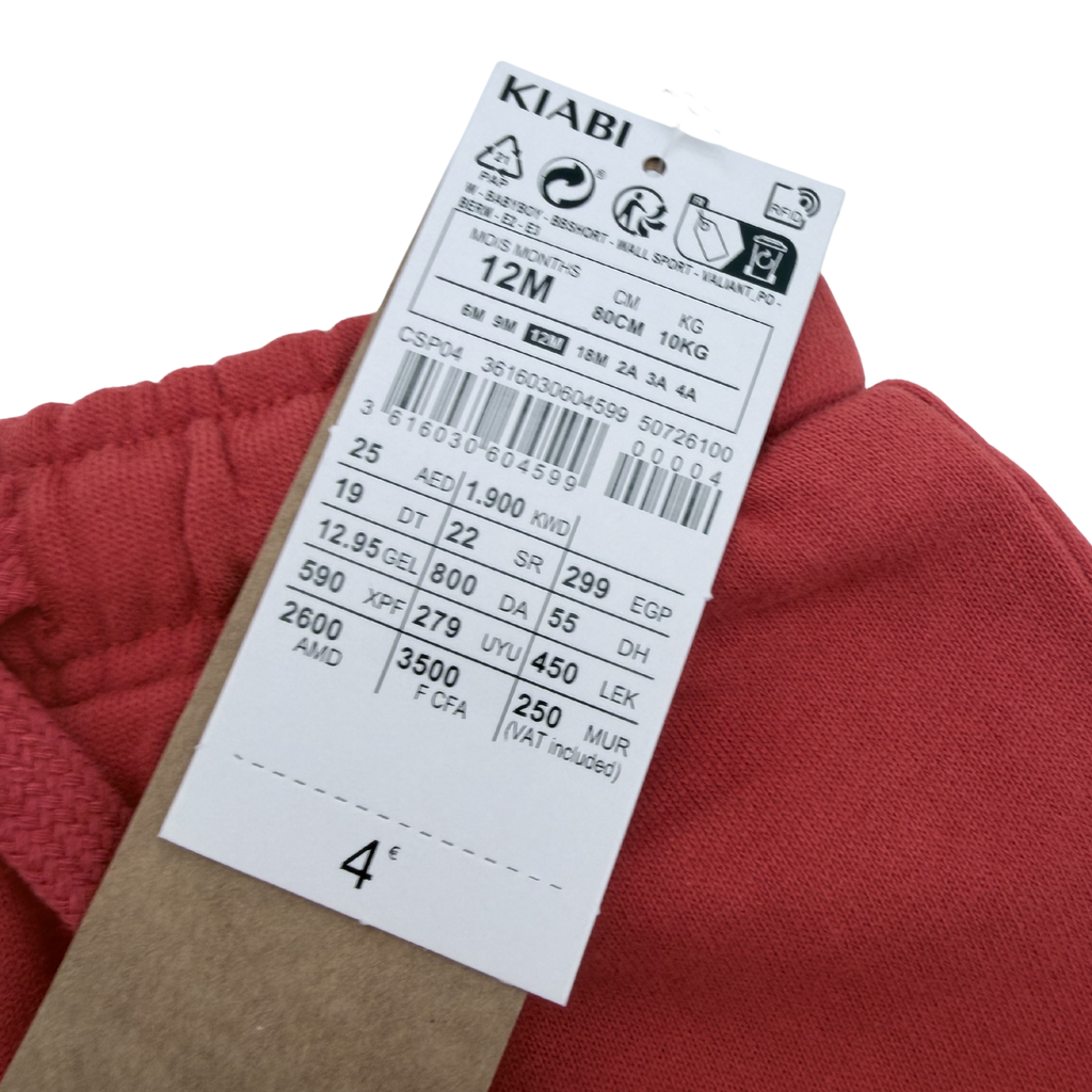 Short rouge — 12 mois