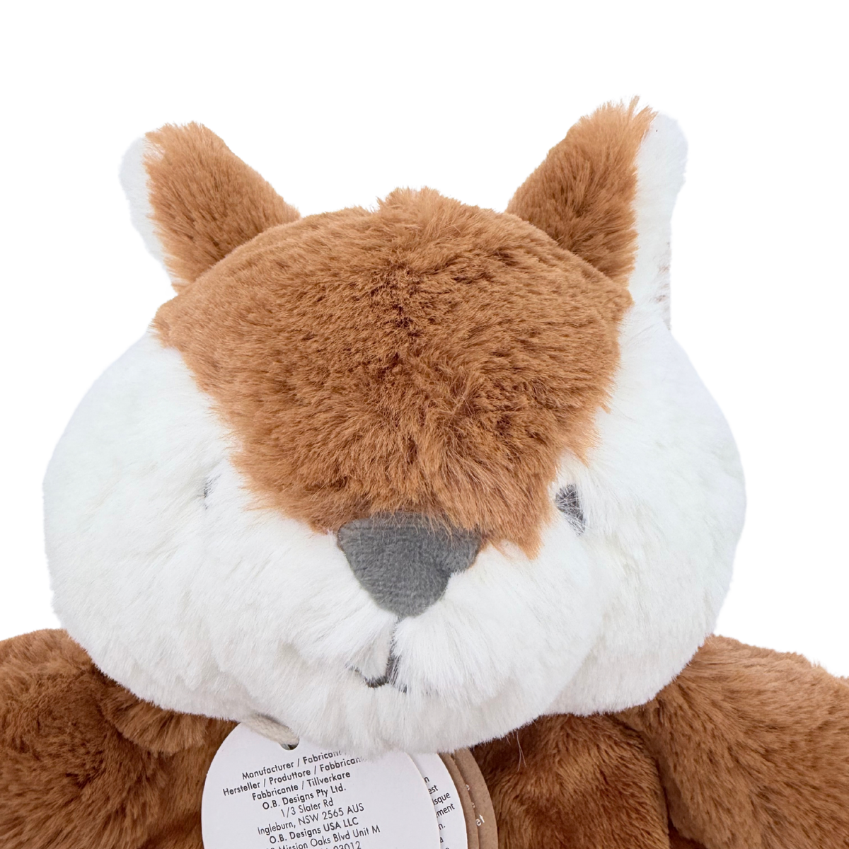 Doudou peluche renard cuivré – 30 cm
