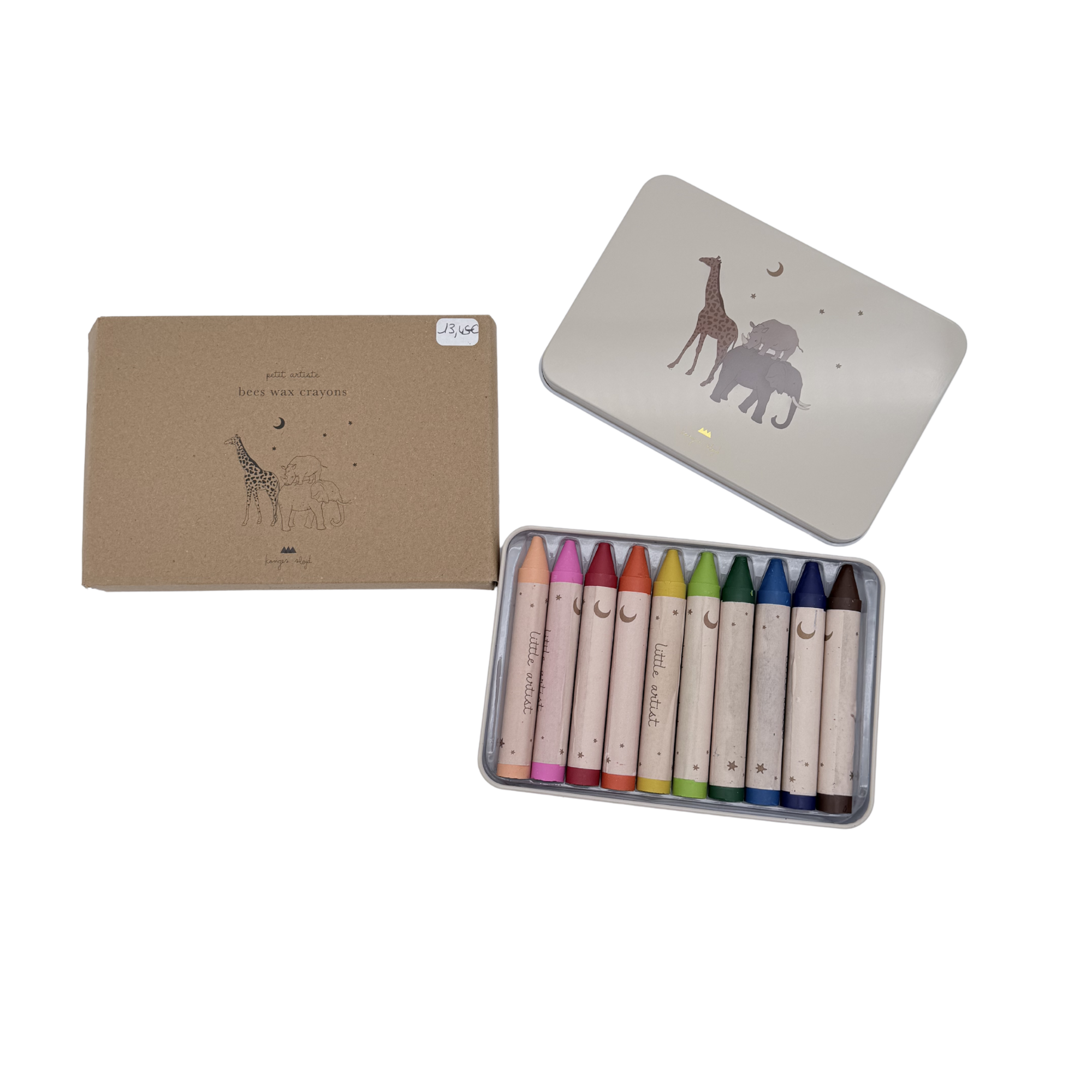Boite de 10 crayons en cire naturelle