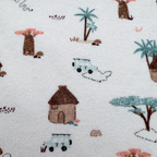 T-shirt éponge écru imprimé savane — 18 mois