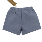 Short bleu brodé — 18 mois