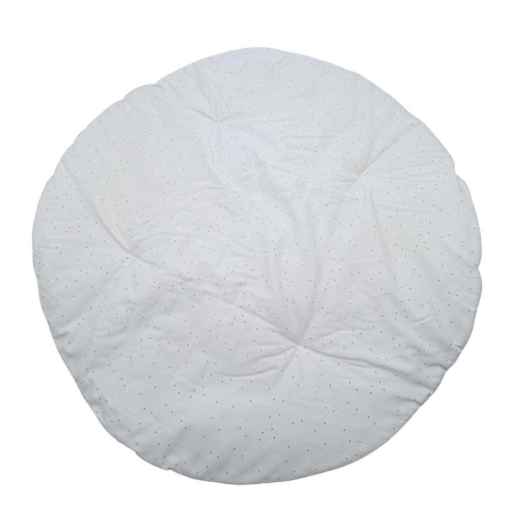 Tapis de jeu rond Fluffy — Honey Sweet Dots / Natural