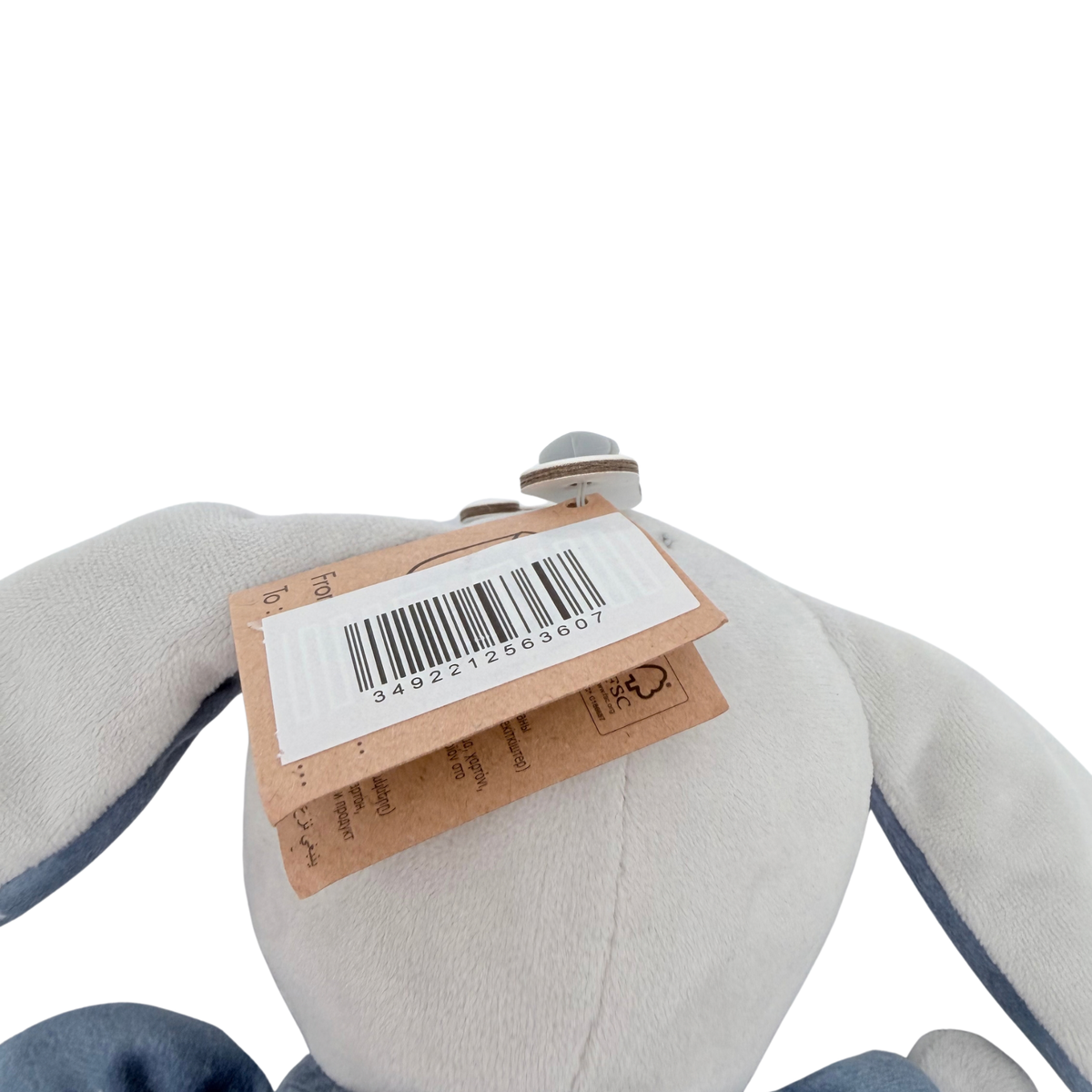 Peluche lapin musicale bleue
