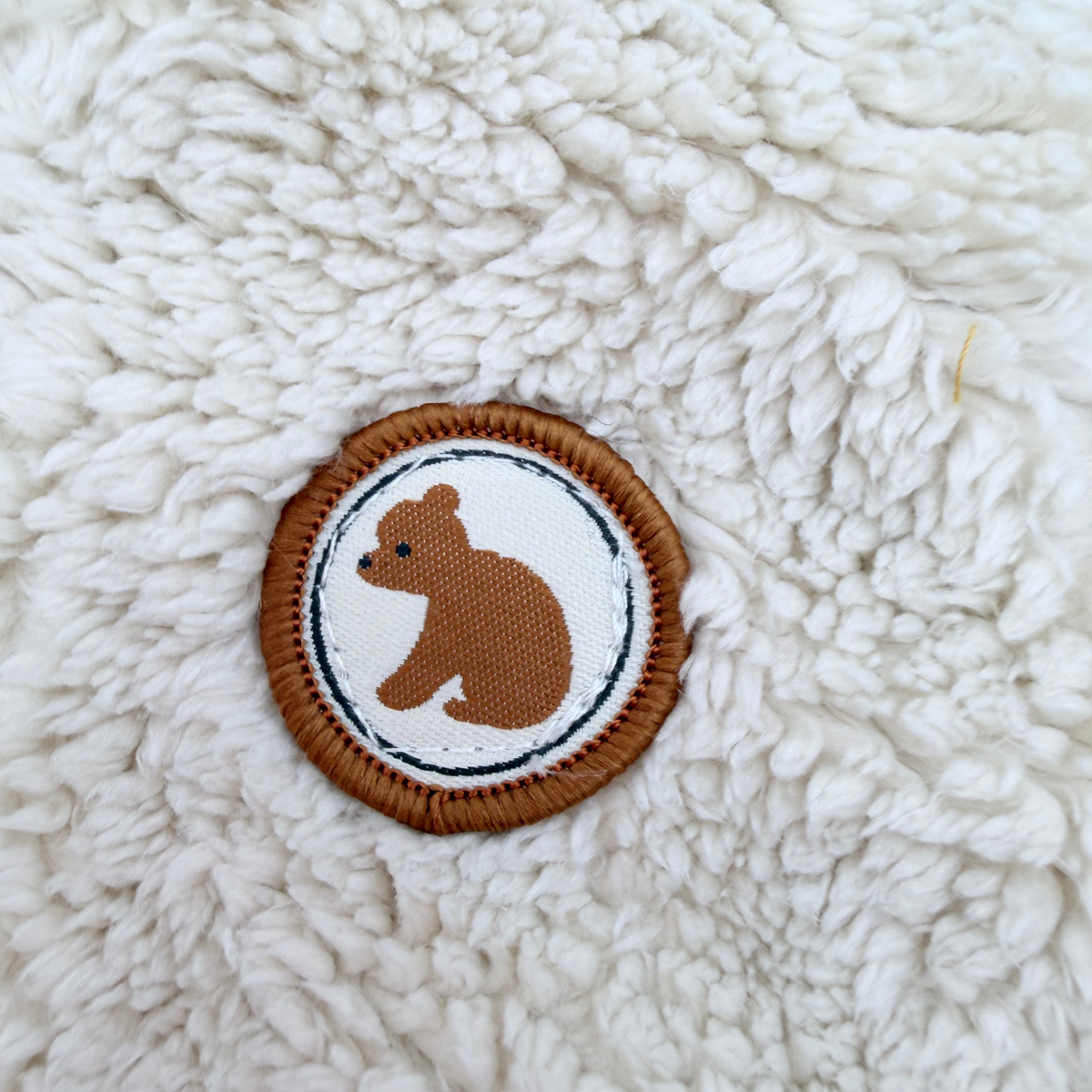 Veste bébé en sherpa à capuche écru - 1 mois