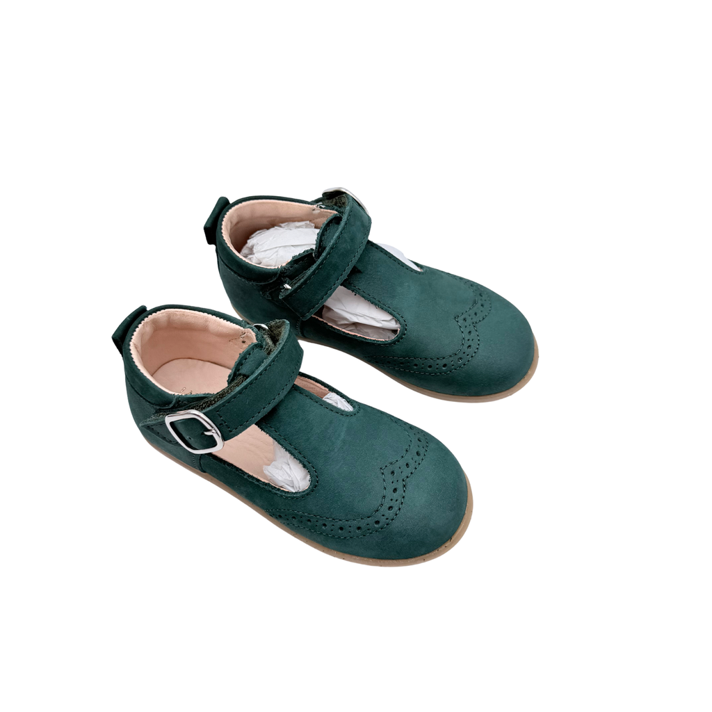 Babies premiers pas en cuir vert - 24