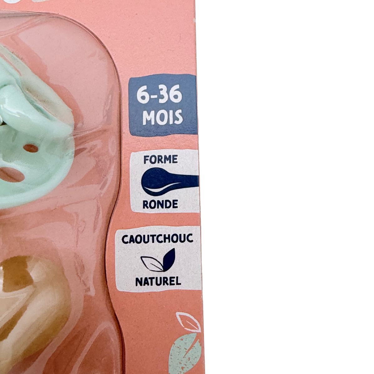 Lot de 2 sucettes rondes Gaïa - 6-36 mois