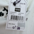 Body manches longues blanc à motif baleines — 18 mois