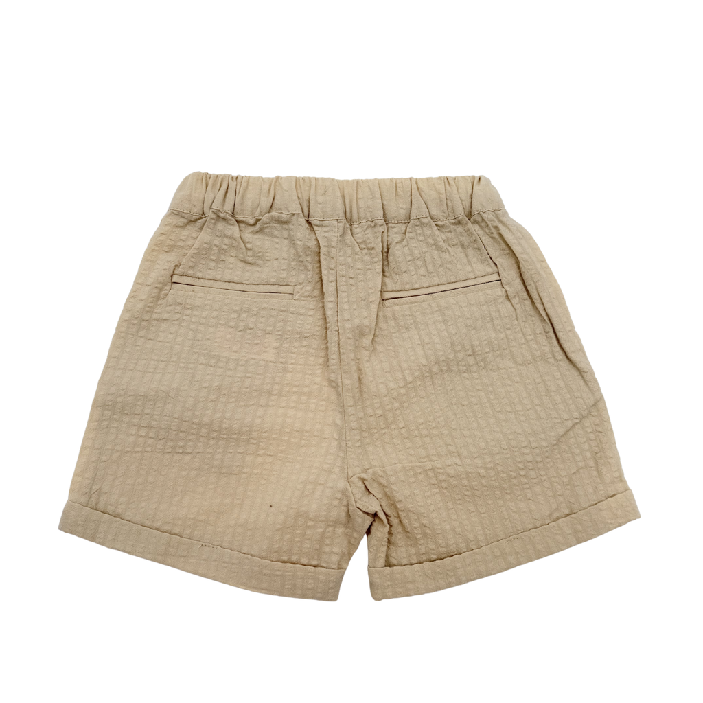 Short texturé beige — 18-24 mois